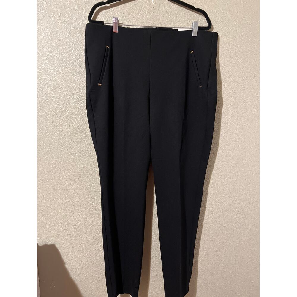 Chico‘s brand women’s so slimming 360 Juliet trim detail pants size 3R/16R NWT